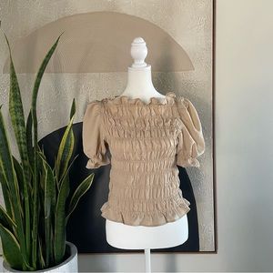 H&M • Taupe • ruched design • stretchy